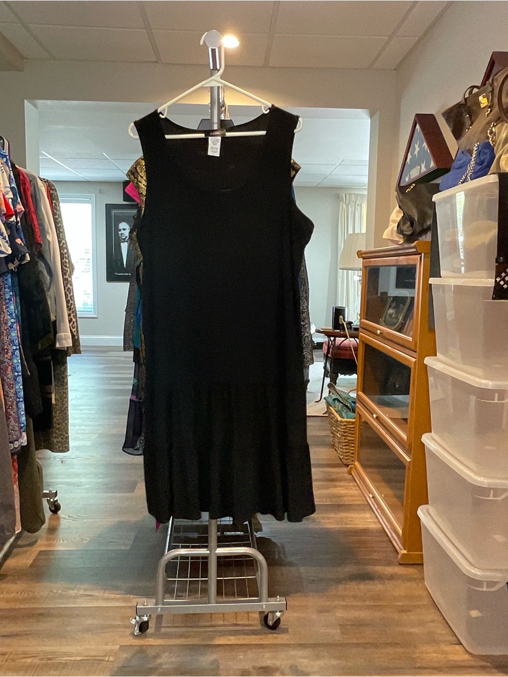 MSK Black Sleeveless Midi Dress